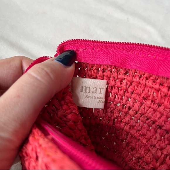Mar Y Sol Straw Woven Zipper Pouch Long Wallet Sized - Picture 2 of 4